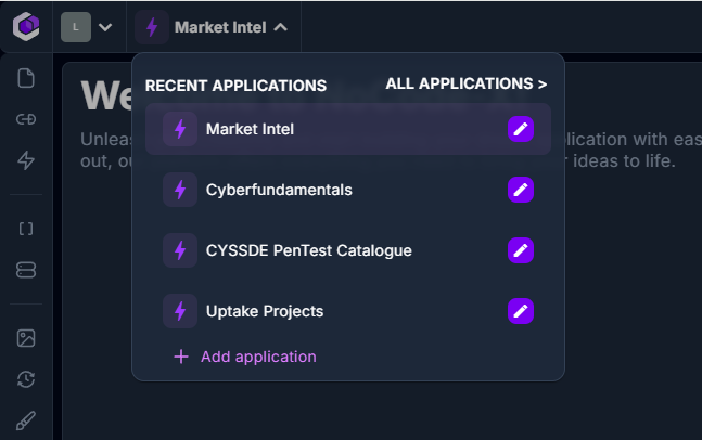 Application selector